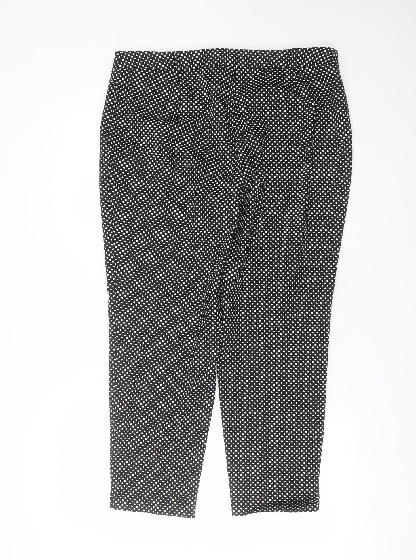 Debenhams Womens Black Polka Dot  Trousers  Size 16 L25 in