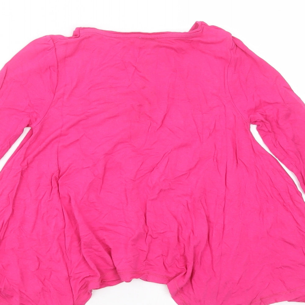 F&F Girls Pink   Basic T-Shirt Size 5-6 Years  - zebra