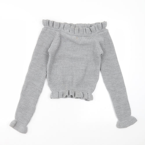 Select Womens Grey  Knit Pullover Jumper Size 6