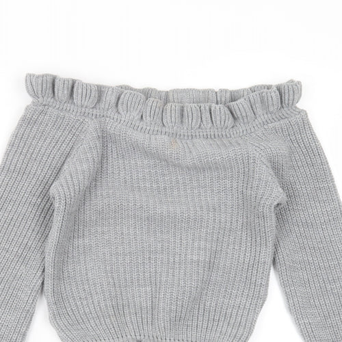 Select Womens Grey  Knit Pullover Jumper Size 6