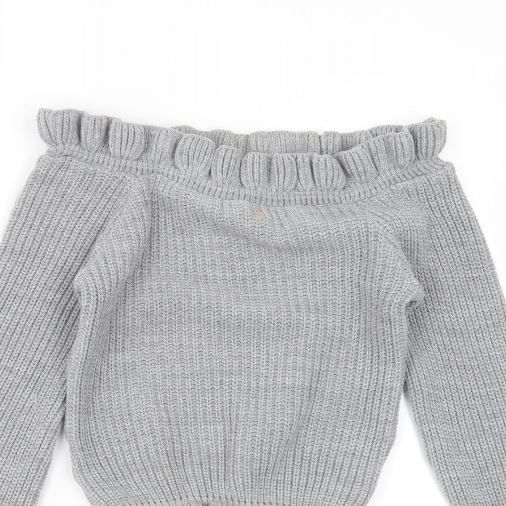 Select Womens Grey  Knit Pullover Jumper Size 6