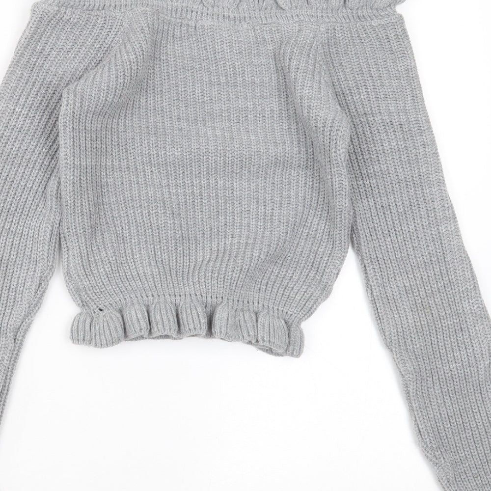 Select Womens Grey  Knit Pullover Jumper Size 6