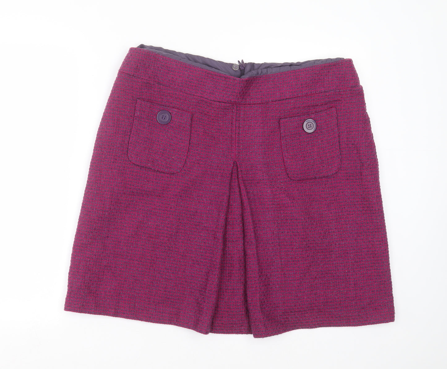 Marks and Spencer Womens Purple Check  A-Line Skirt Size 18
