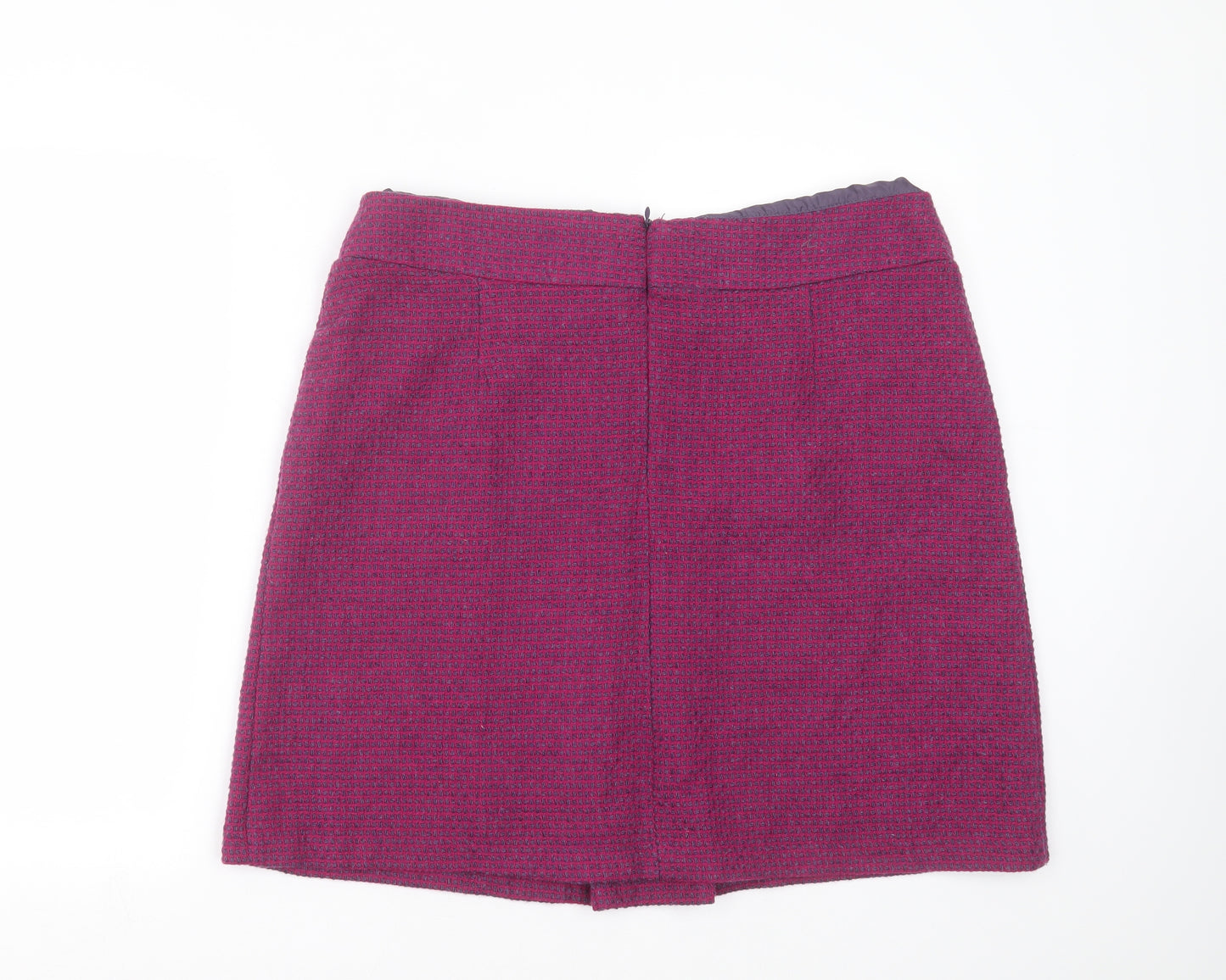 Marks and Spencer Womens Purple Check  A-Line Skirt Size 18