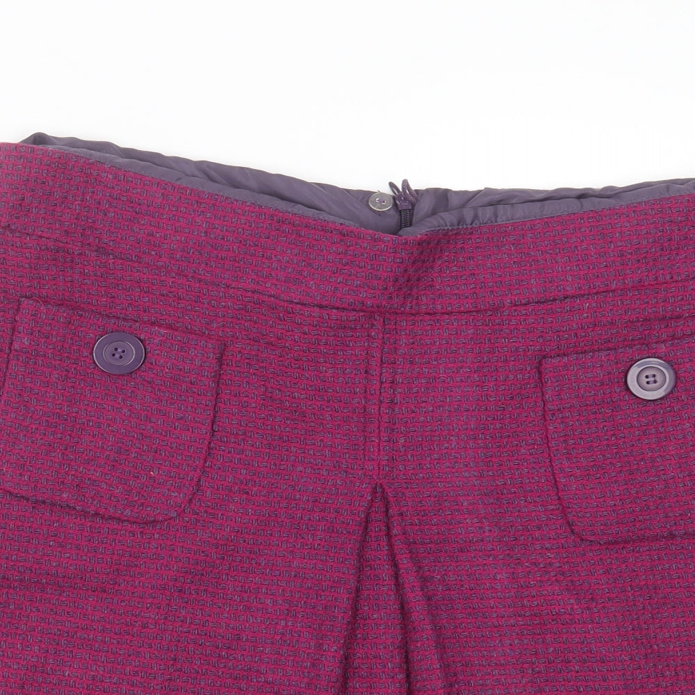 Marks and Spencer Womens Purple Check  A-Line Skirt Size 18