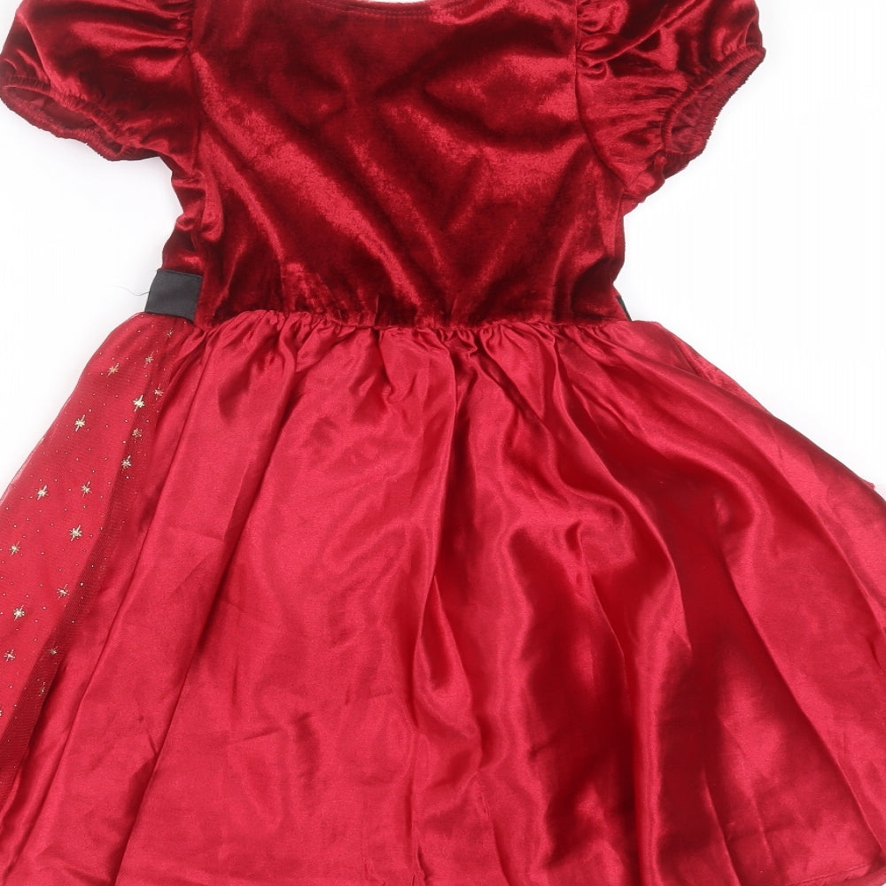 TU Girls Red   Fit & Flare  Size 5-6 Years  - costume dress