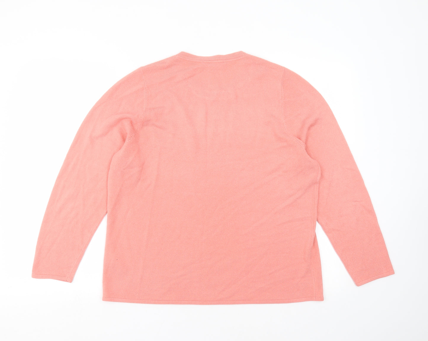 Love knitwear Womens Pink  Knit Pullover Jumper Size 18