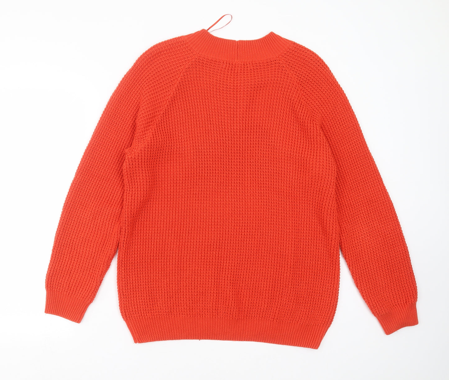 NEXT Womens Orange  Knit Pullover Jumper Size 16  - Embroidered detail