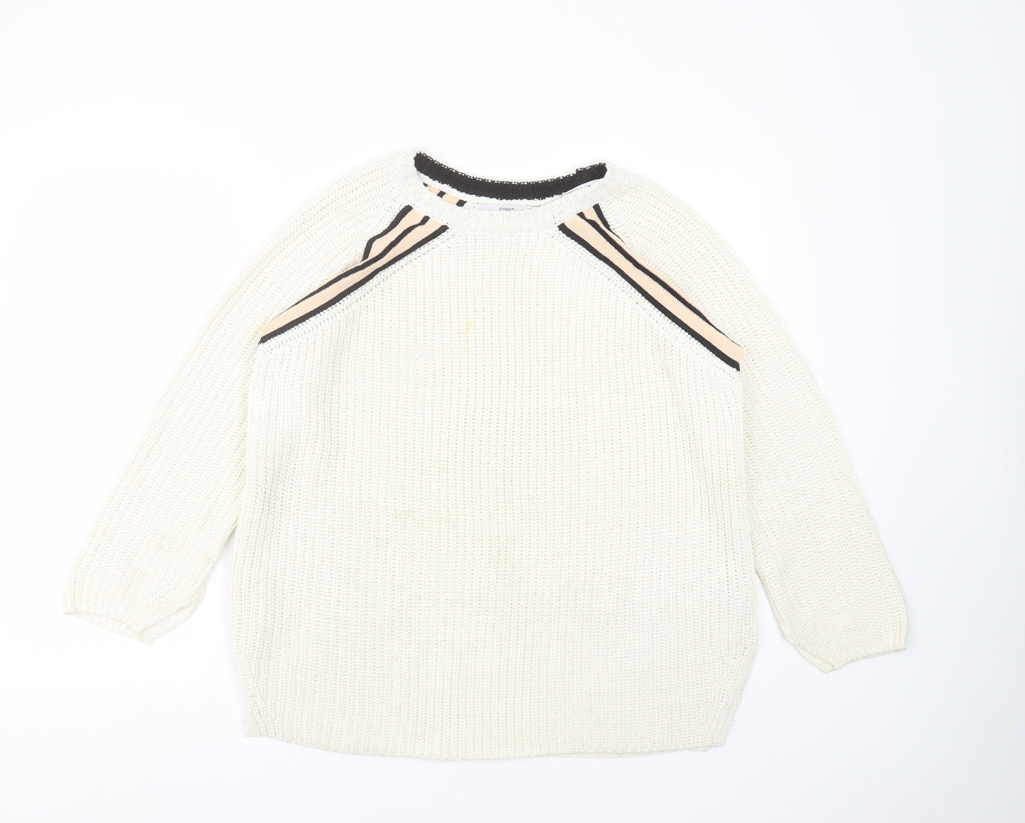 NEXT Womens Ivory  Knit Pullover Jumper Size L