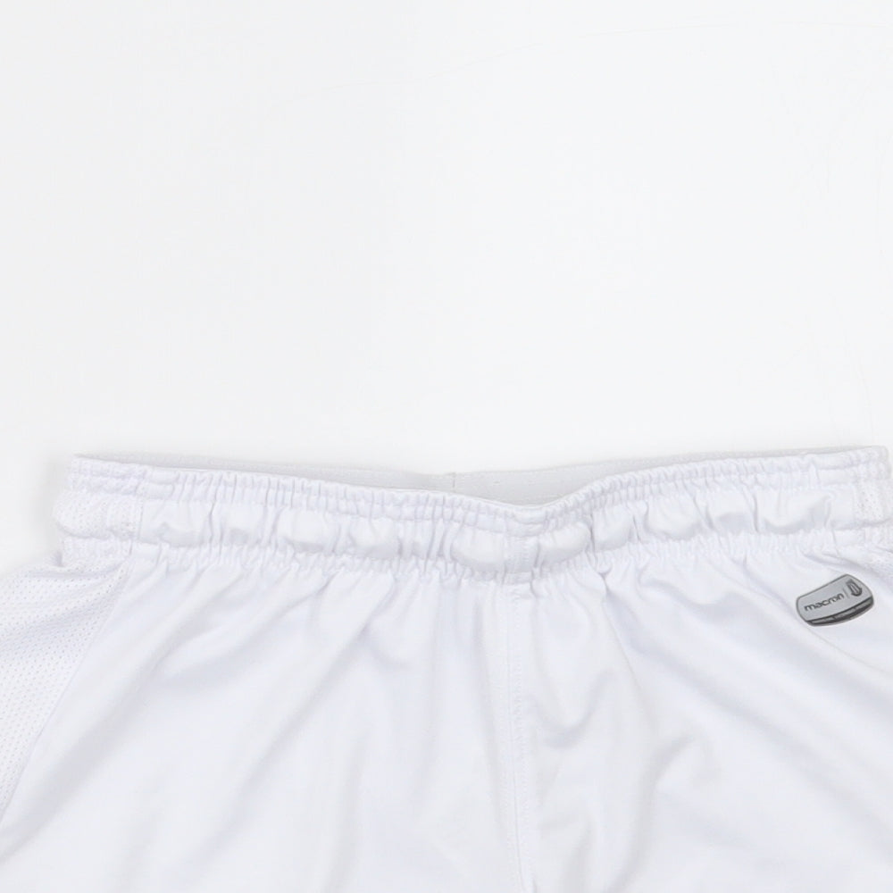 Macron Boys White   Sweat Shorts Size S - Stoke city