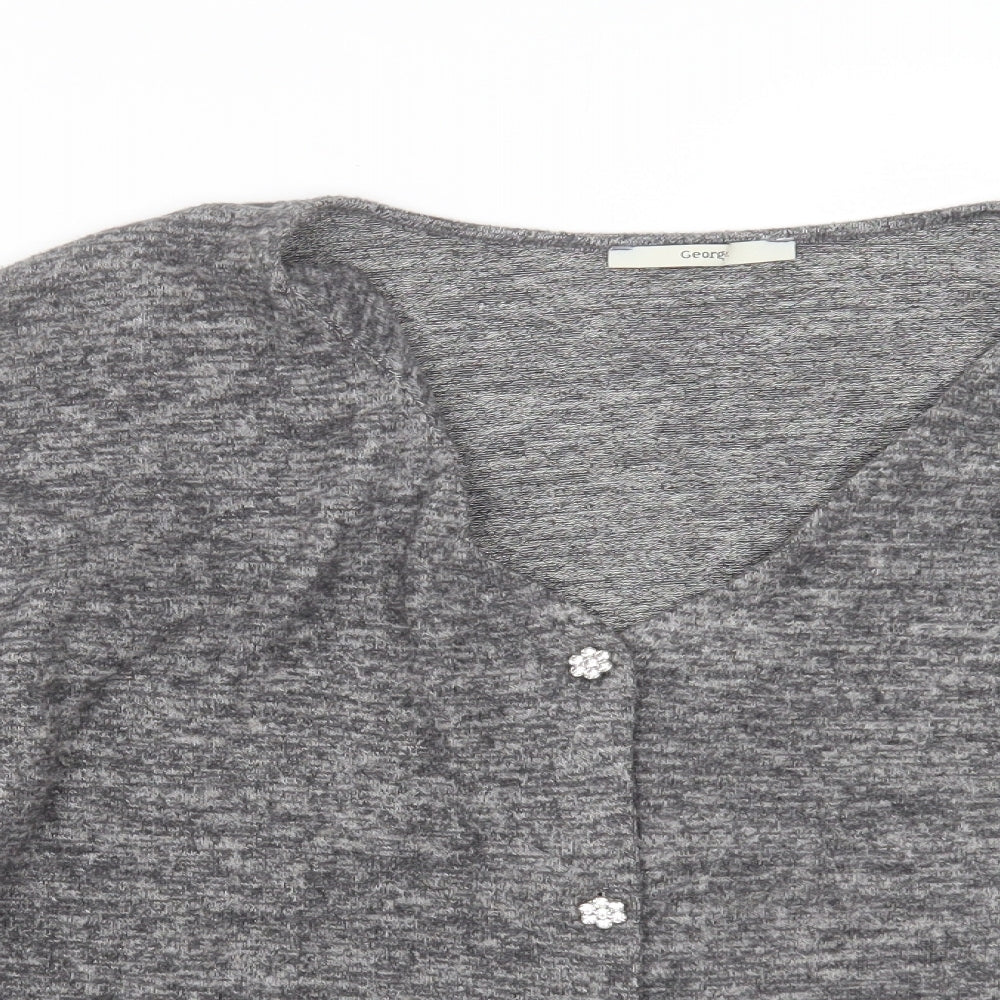 George Womens Grey   Cardigan Jumper Size 12