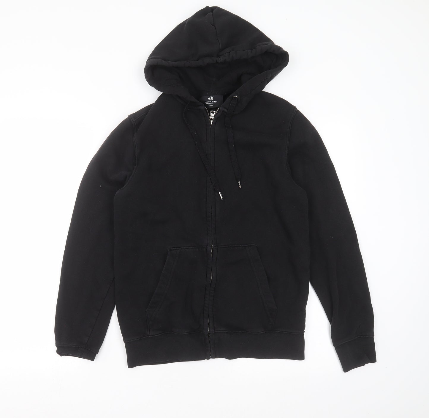 H&M Mens Black   Full Zip Hoodie Size S
