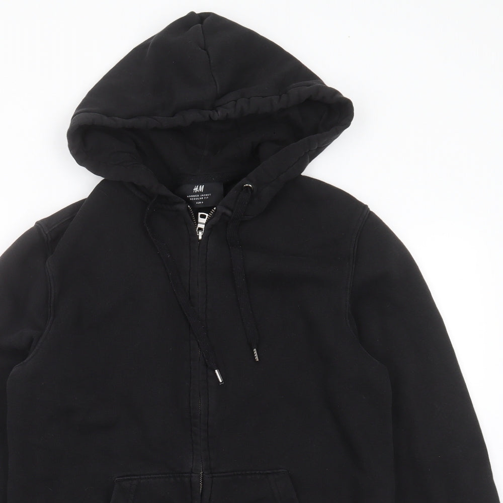H&M Mens Black   Full Zip Hoodie Size S