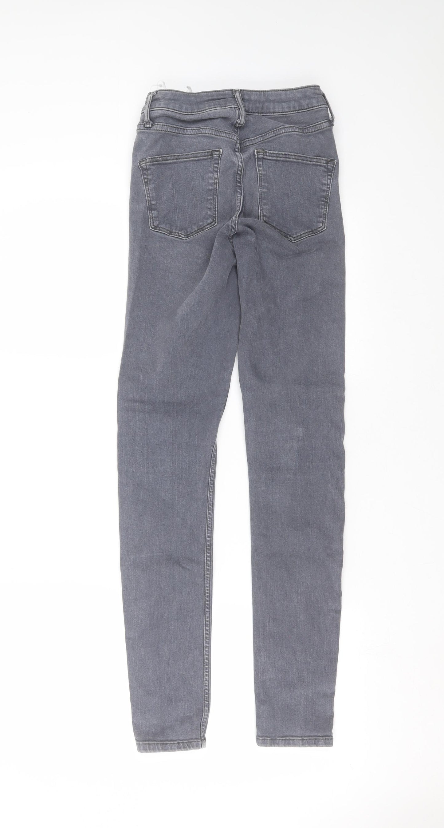 Topshop Womens Grey  Denim Skinny Jeans Size 26 in L29 in