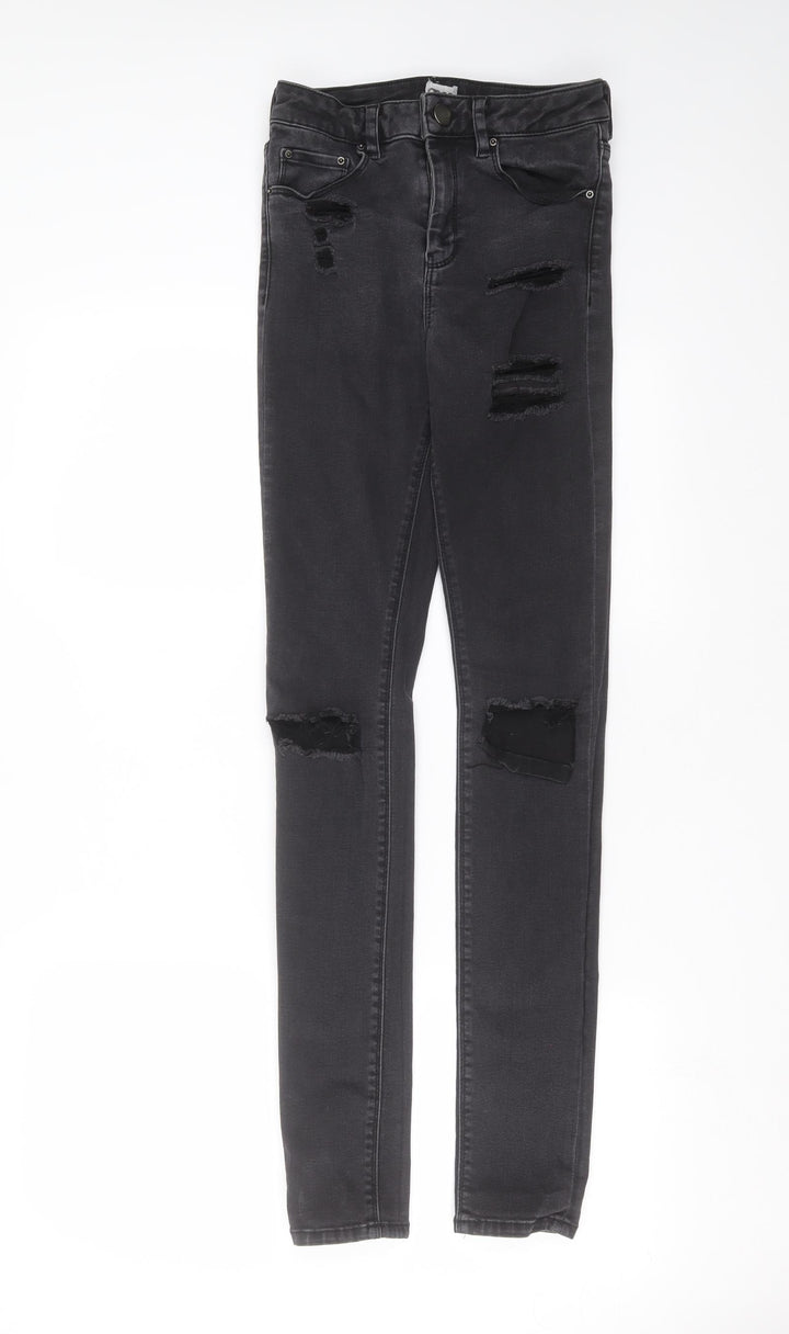 ASOS Womens Grey  Denim Skinny Jeans Size 26 in L32 in