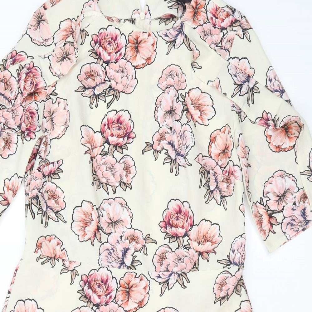 Primark Womens Ivory Floral  Shift  Size 14