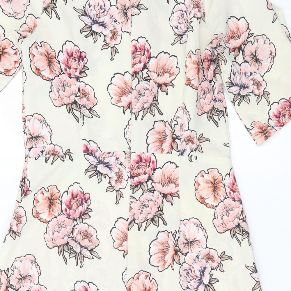Primark Womens Ivory Floral  Shift  Size 14