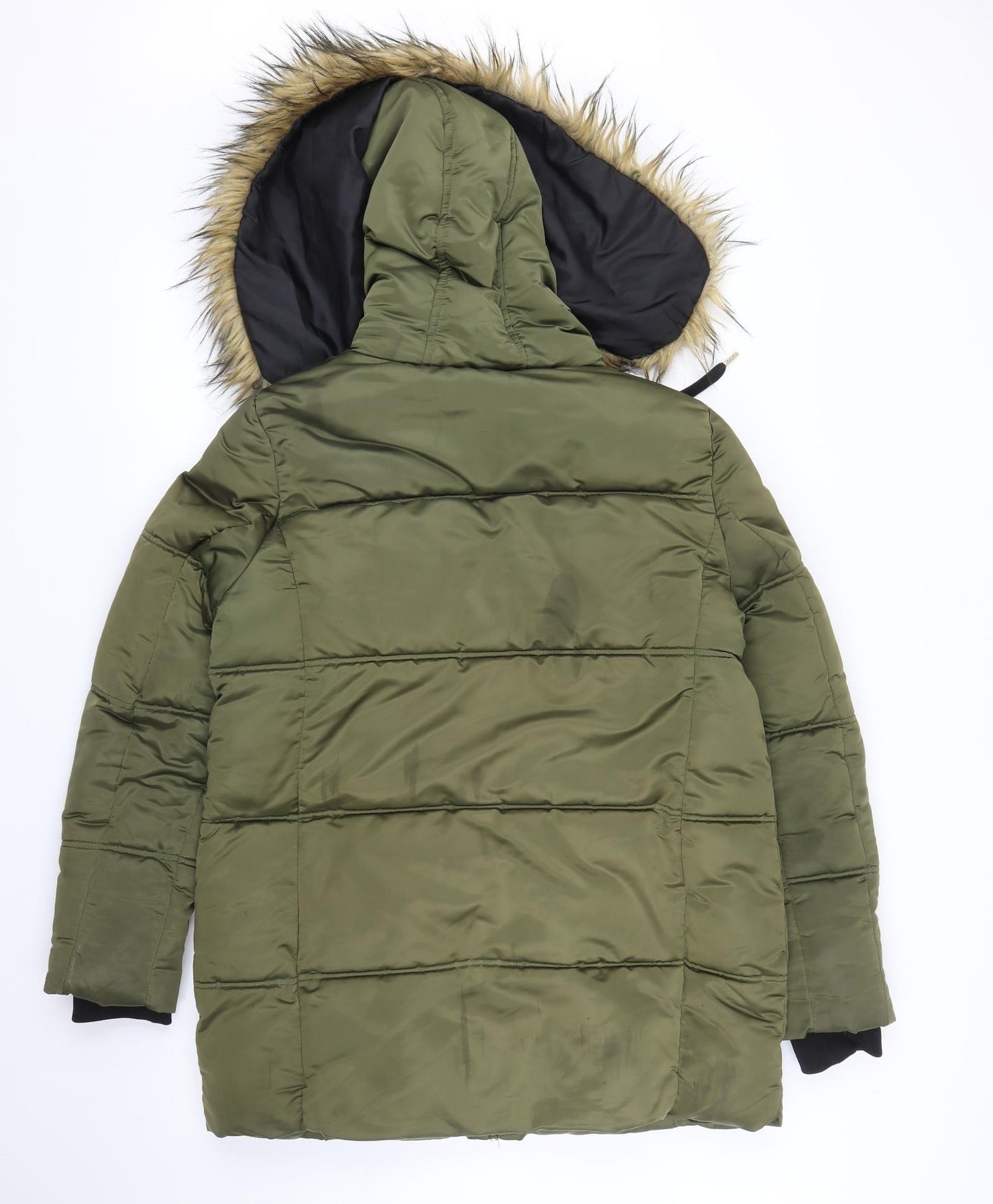F&F Womens Green   Parka Coat Size 12