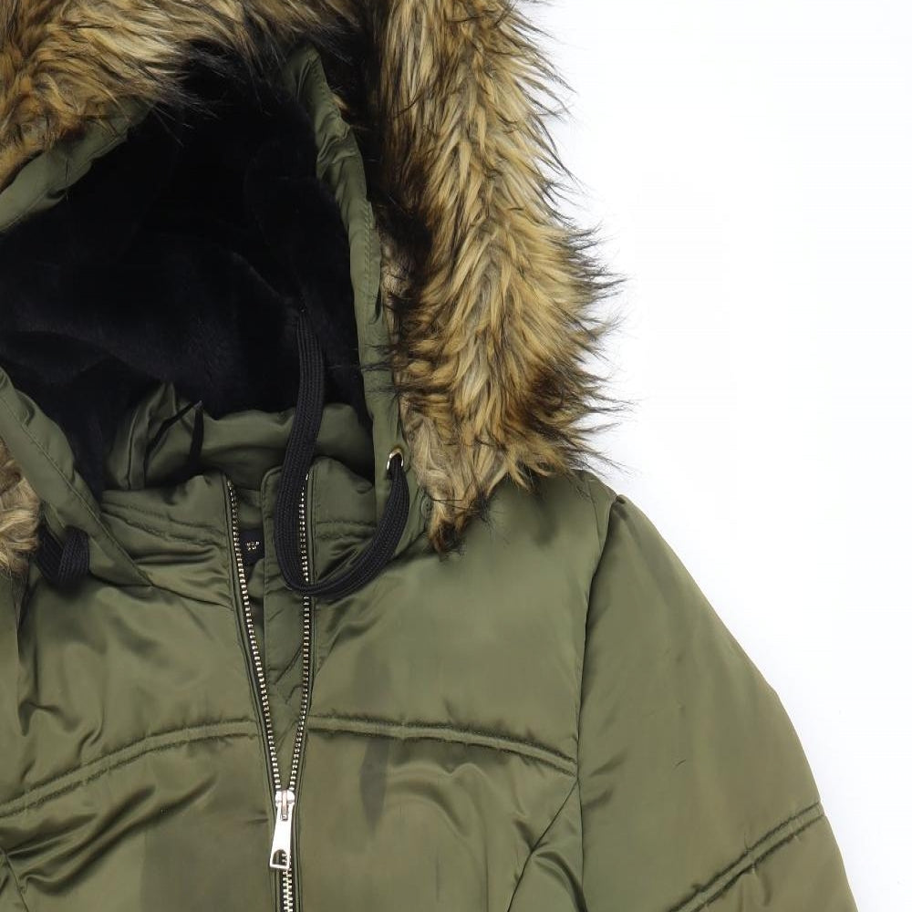 F&F Womens Green   Parka Coat Size 12