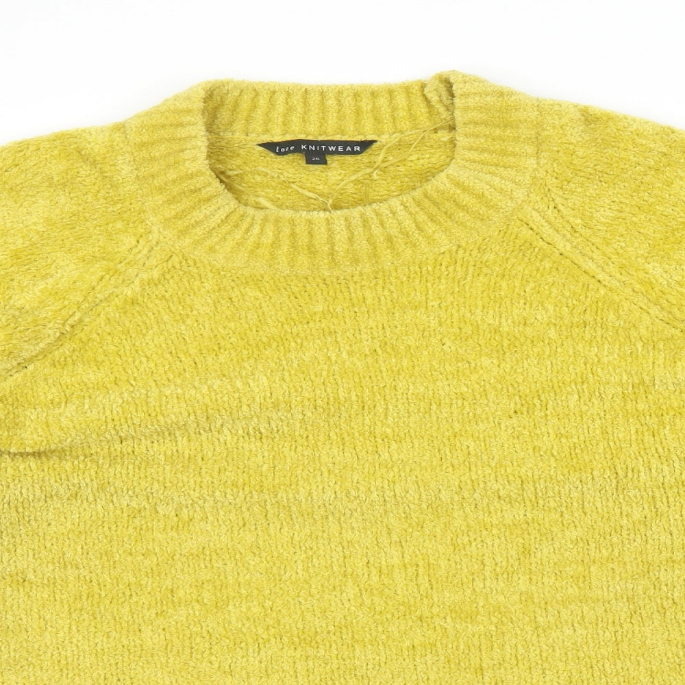 Bonmarché Womens Yellow   Pullover Jumper Size 26