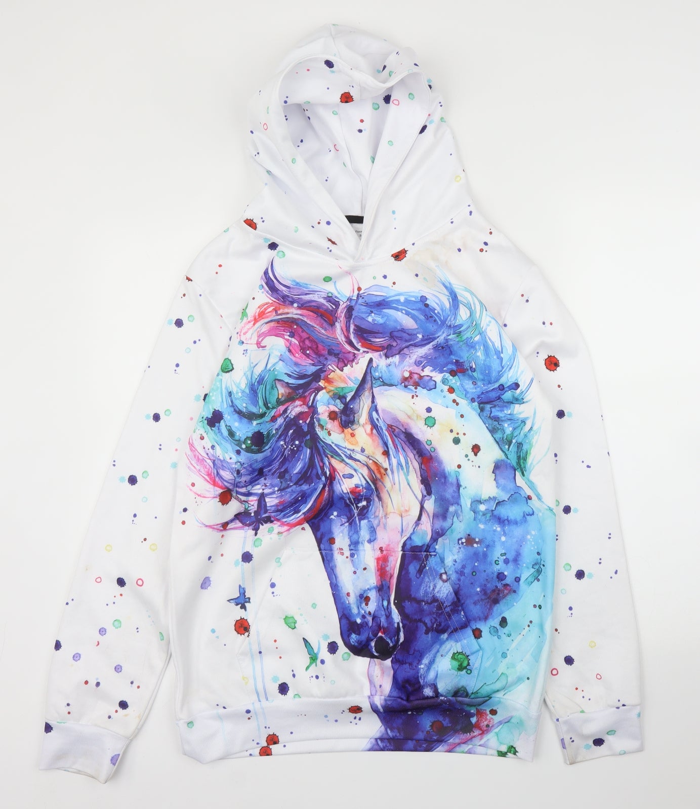 Funnycokid Girls White   Pullover Hoodie Size 3XL