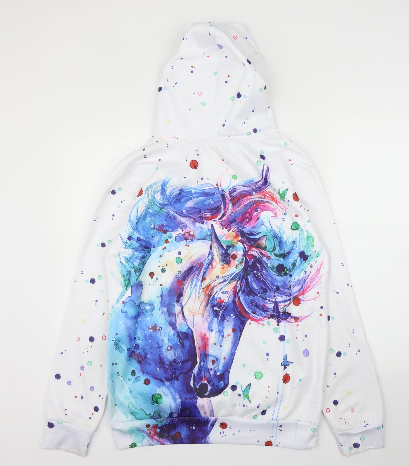 Funnycokid Girls White   Pullover Hoodie Size 3XL