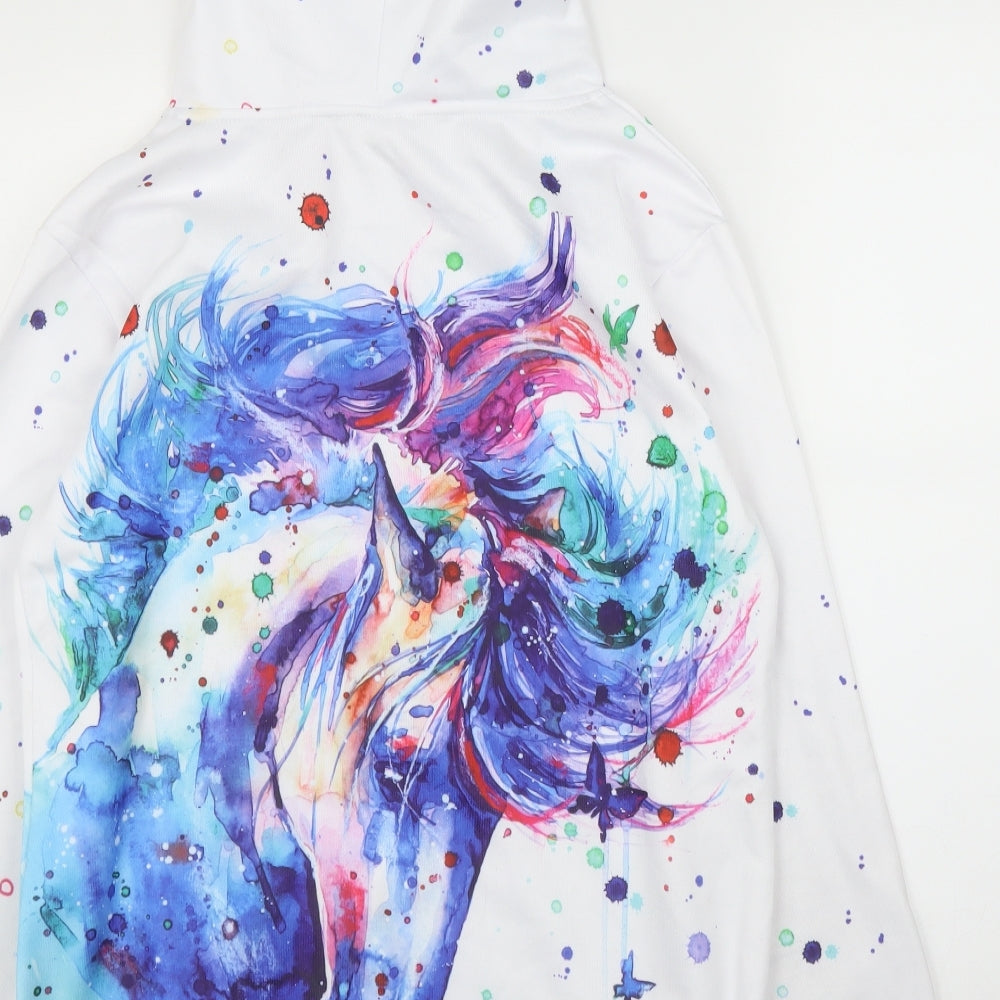 Funnycokid Girls White   Pullover Hoodie Size 3XL