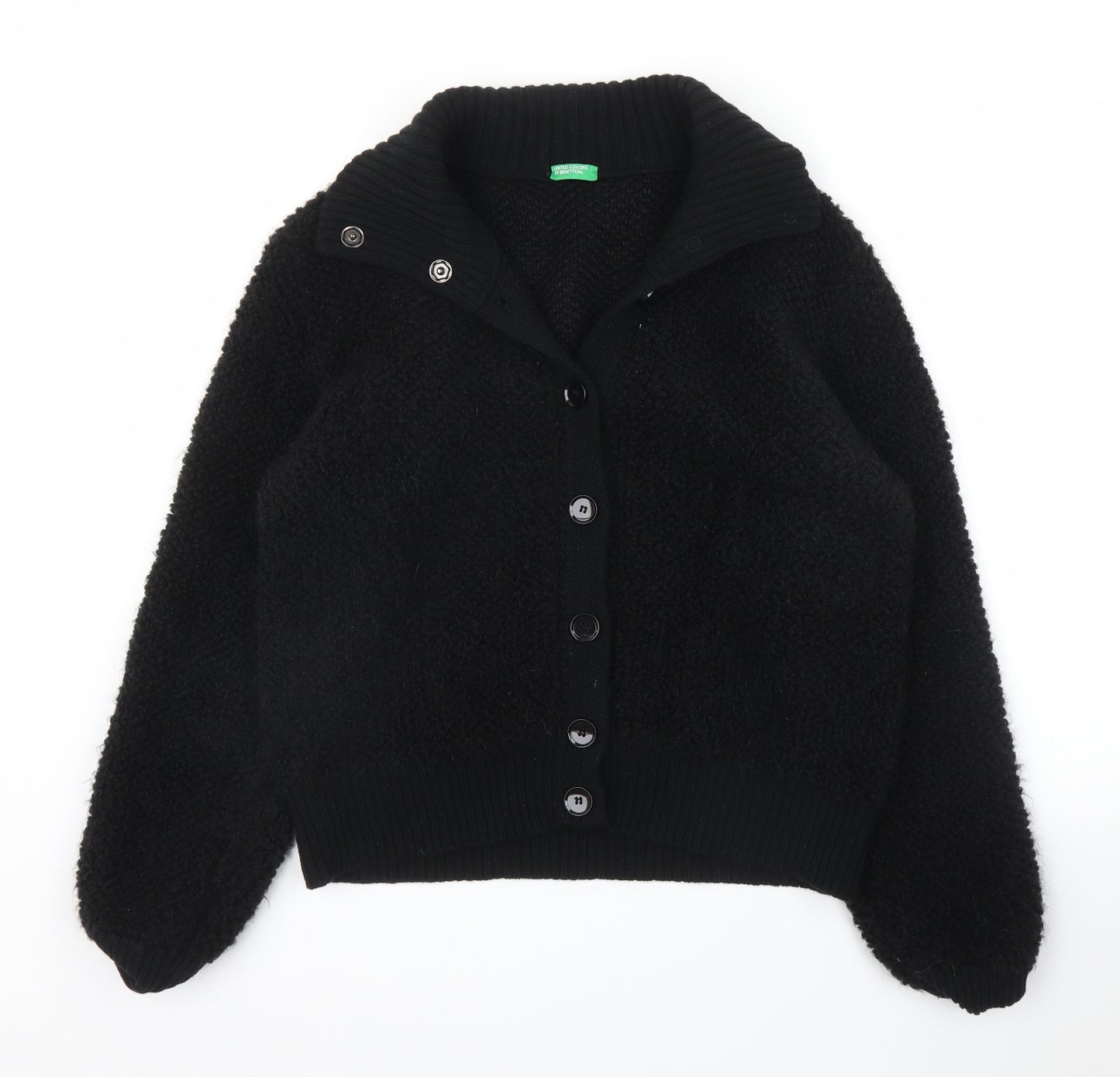 United Colors of Benetton Womens Black   Cardigan Jumper Size L