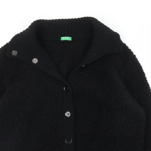United Colors of Benetton Womens Black   Cardigan Jumper Size L