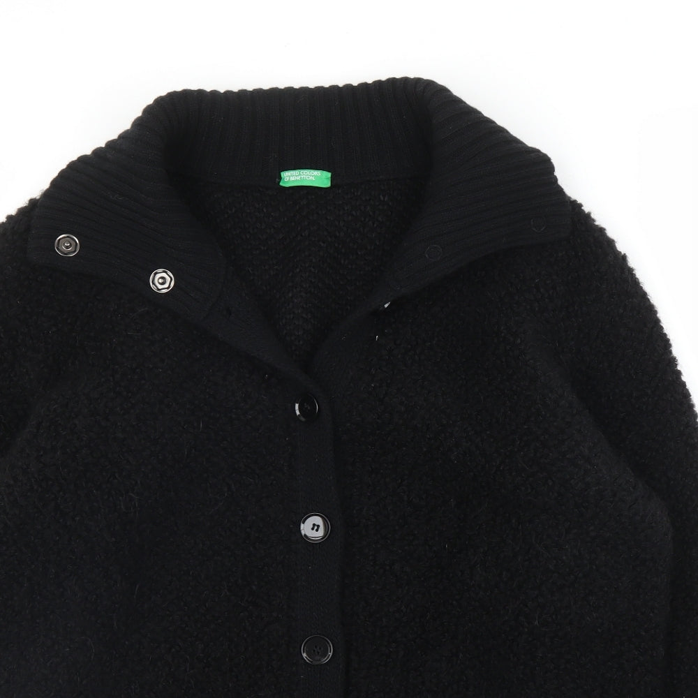 United Colors of Benetton Womens Black   Cardigan Jumper Size L