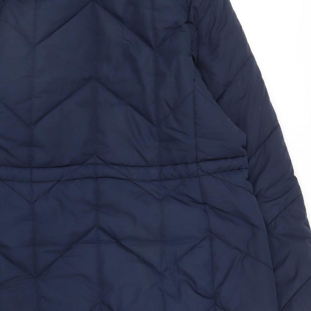 M&S Womens Blue   Puffer Jacket Coat Size 16
