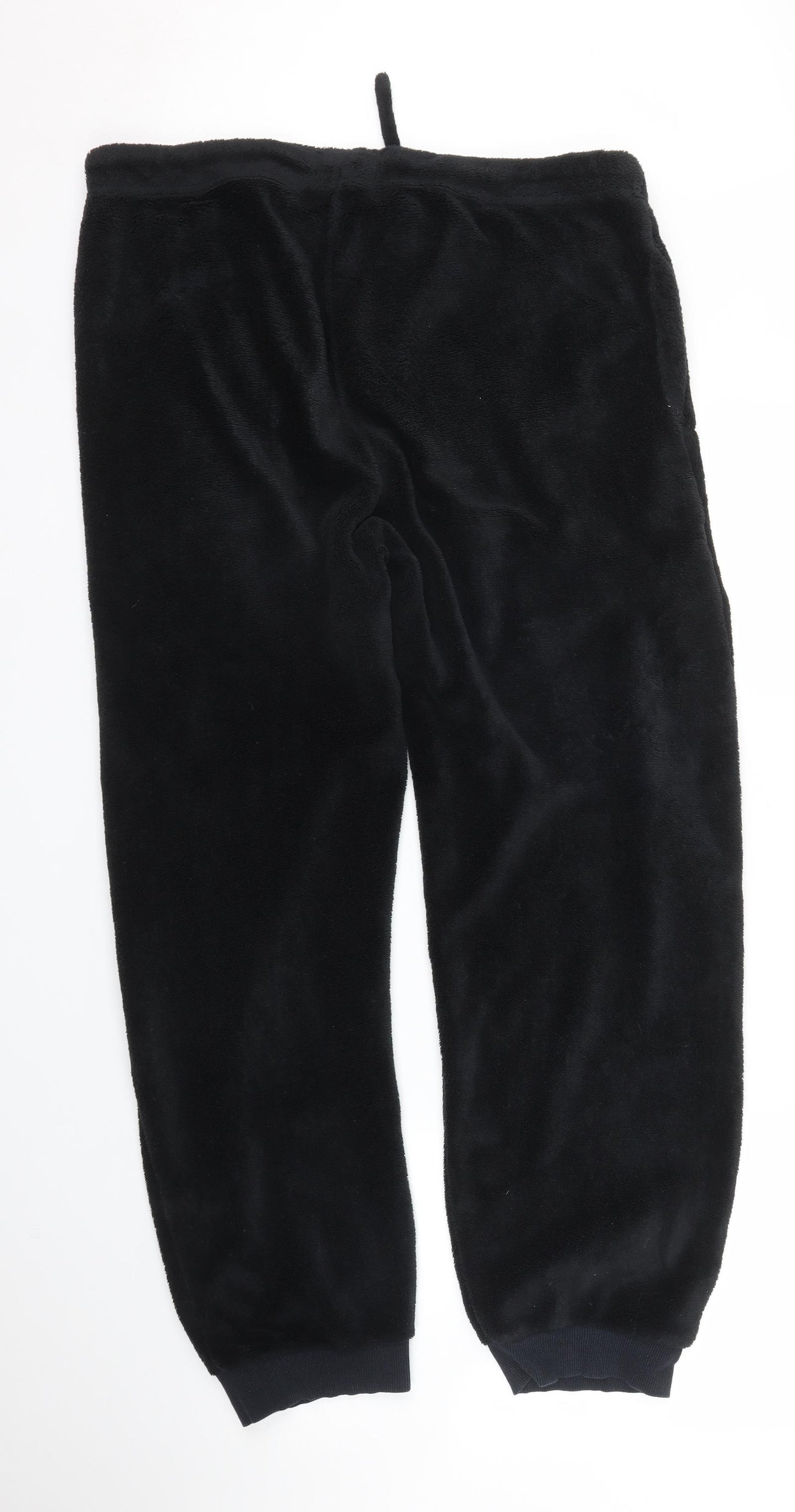 Primark Womens Black Solid  Chemise Pyjama Pants Size XL