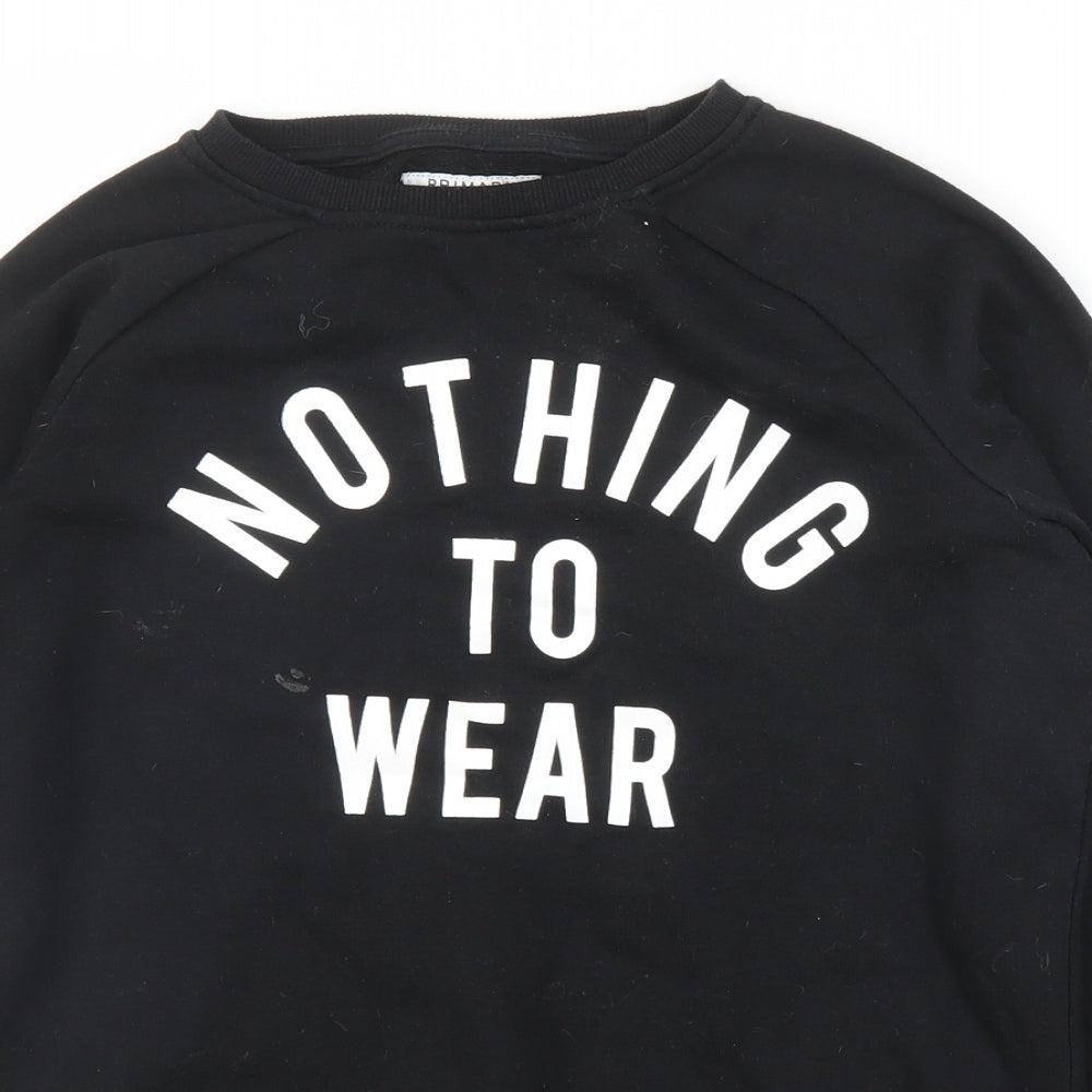 Primark Girls Black   Pullover Jumper Size 13-14 Years