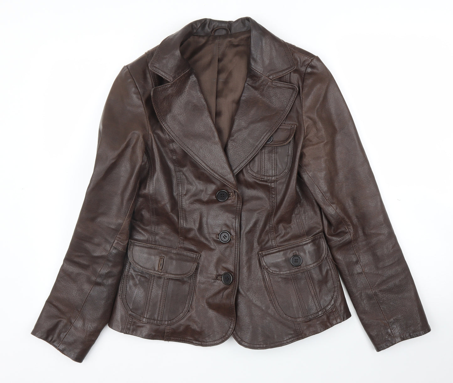 Bay Womens Brown   Military Jacket Jacket Size 12