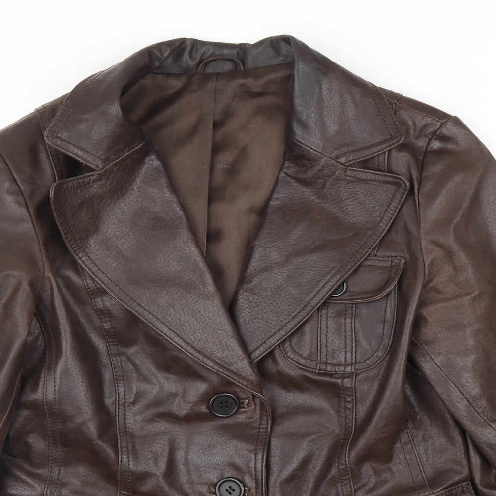 Bay Womens Brown   Military Jacket Jacket Size 12