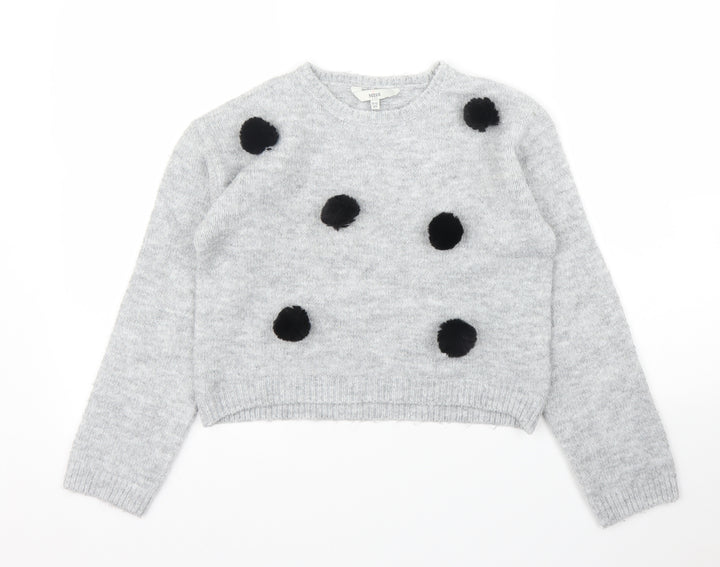 Evie Girls Grey Pullover Jumper Size 11 Years