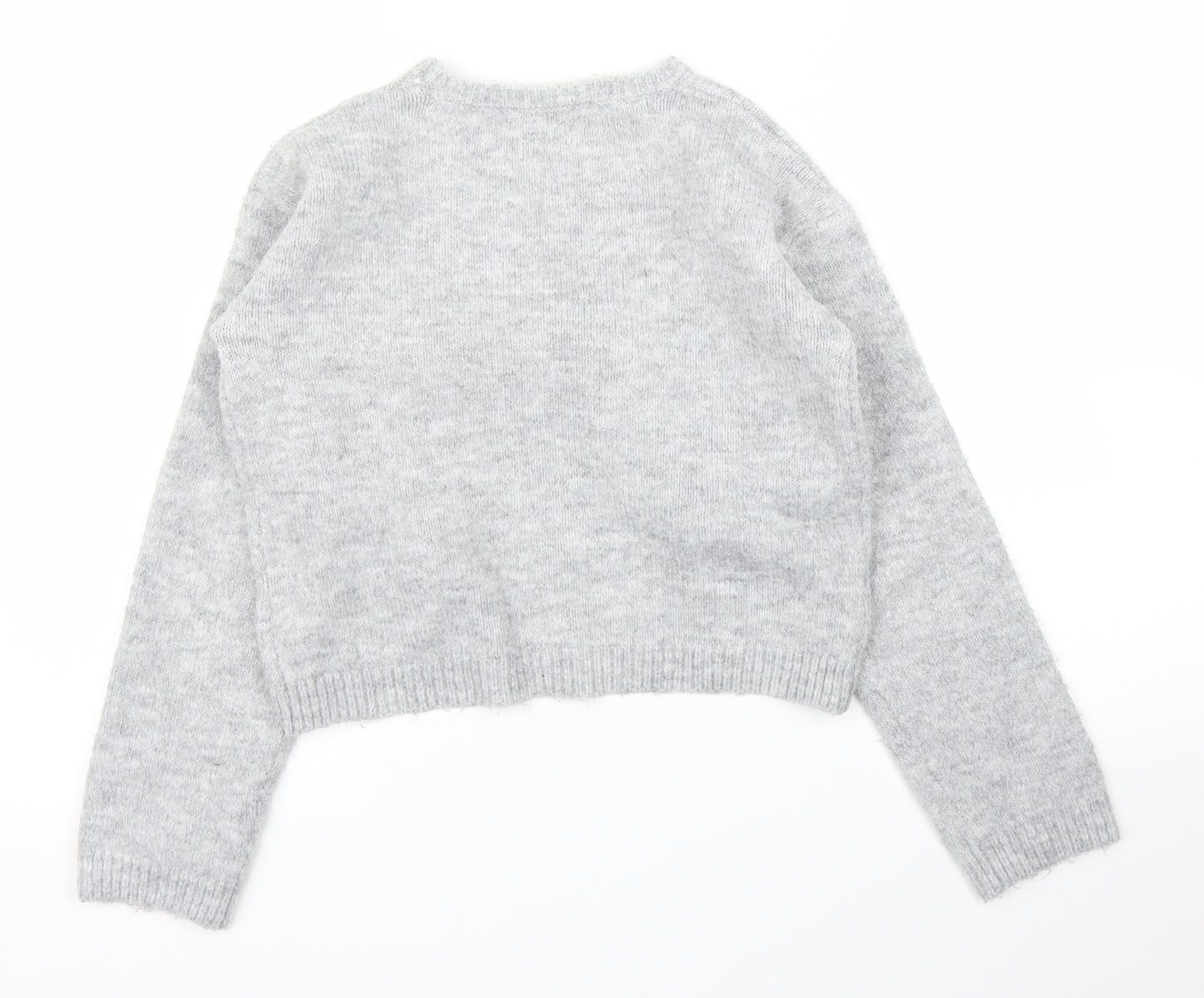 Evie Girls Grey   Pullover Jumper Size 11 Years