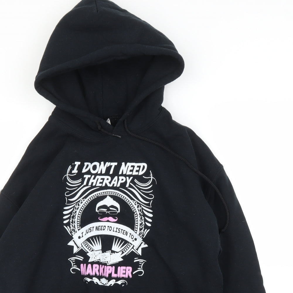 Gildan Mens Black   Pullover Hoodie Size M