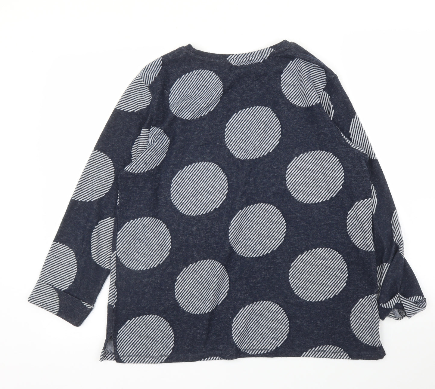M&S Womens Blue Polka Dot  Basic Blouse Size 14