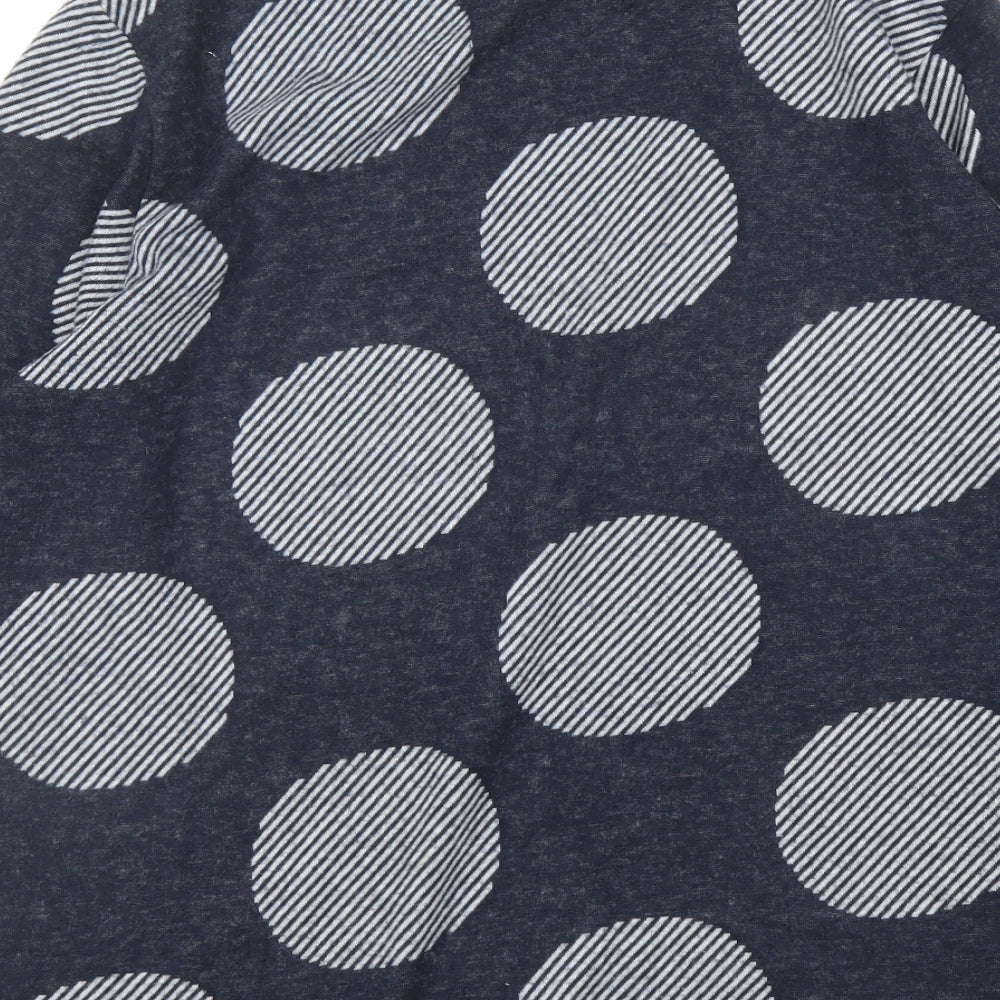 M&S Womens Blue Polka Dot  Basic Blouse Size 14