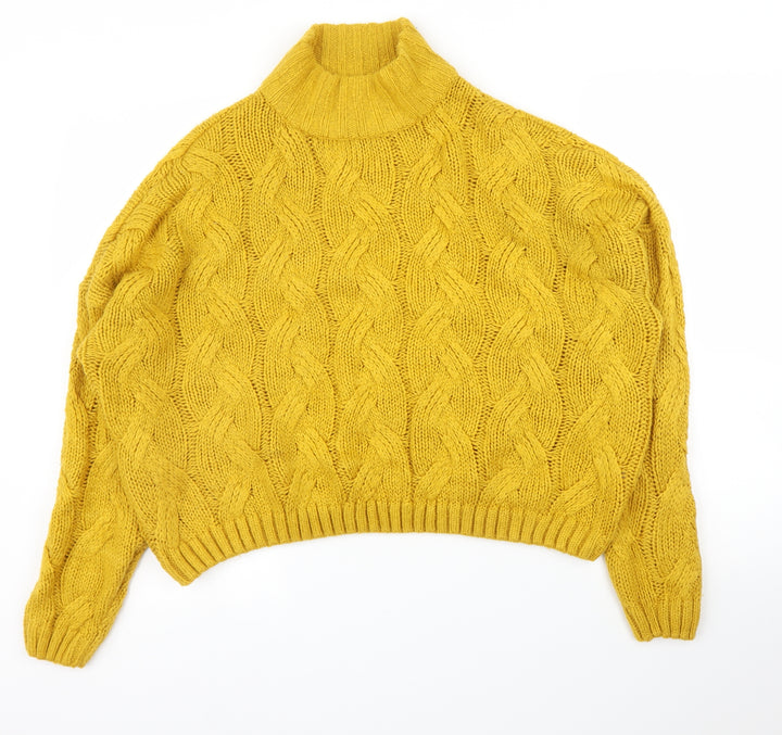 M&Co Womens Yellow Pullover Jumper Size 14
