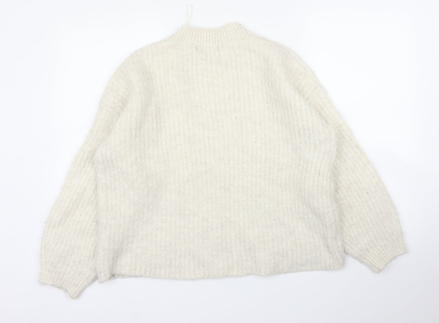 M&S Womens Ivory   Pullover Jumper Size M