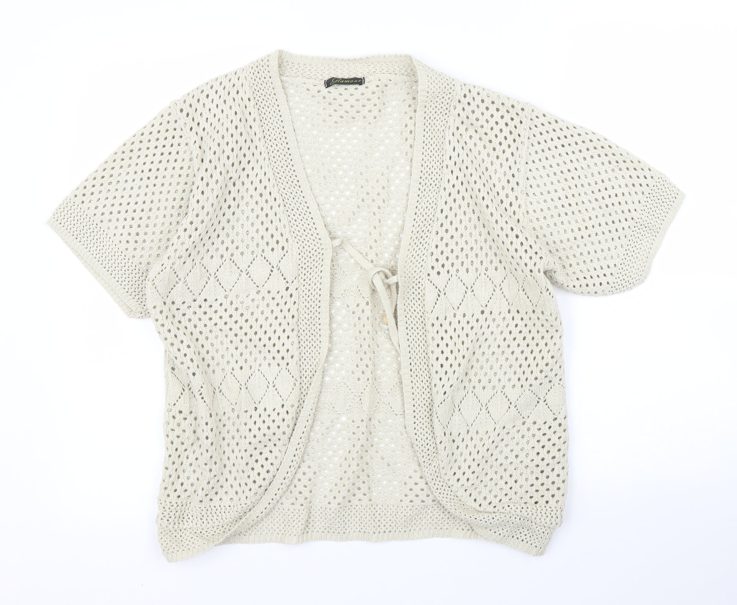 Gamour Womens Beige   Cardigan Jumper Size XL