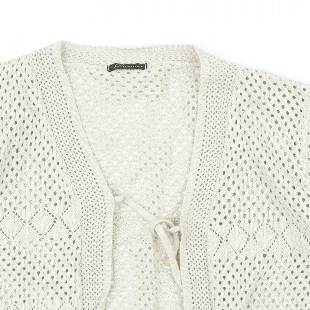 Gamour Womens Beige   Cardigan Jumper Size XL