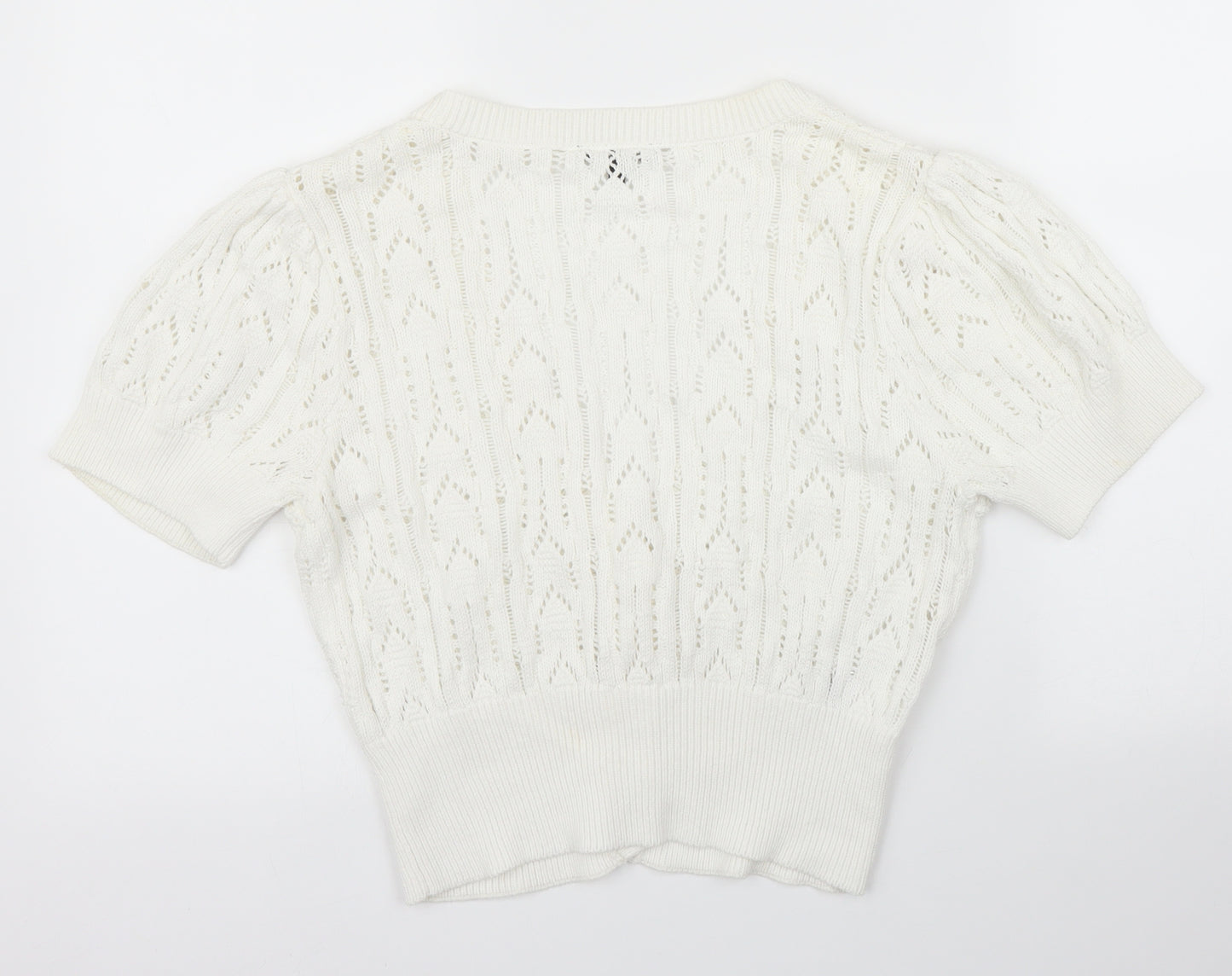 Papaya Womens White   Cardigan Jumper Size 14