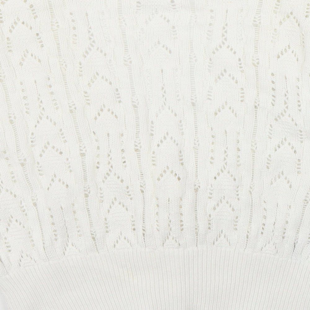 Papaya Womens White   Cardigan Jumper Size 14