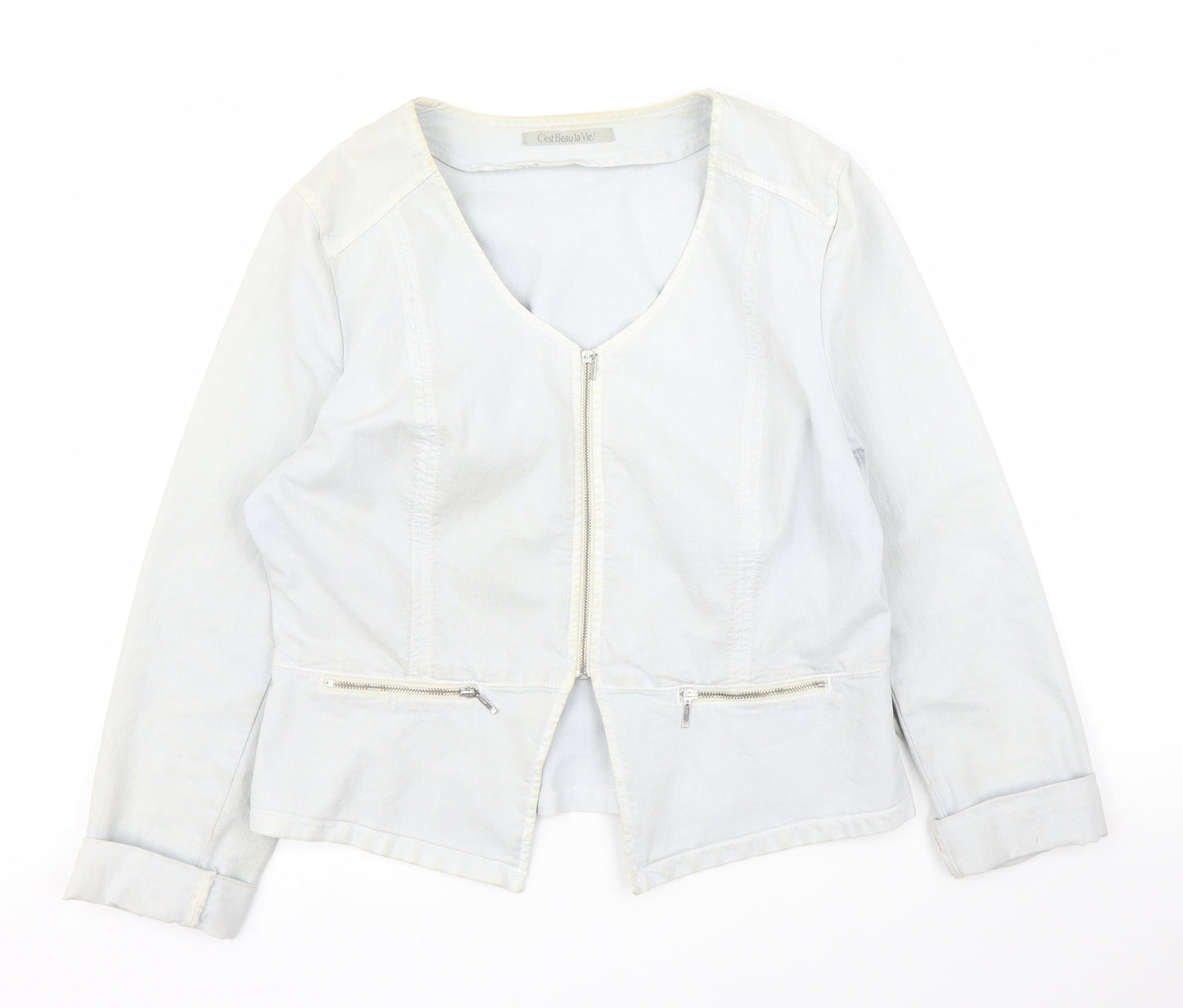 Cest La Vie Womens Grey   Jacket  Size 14