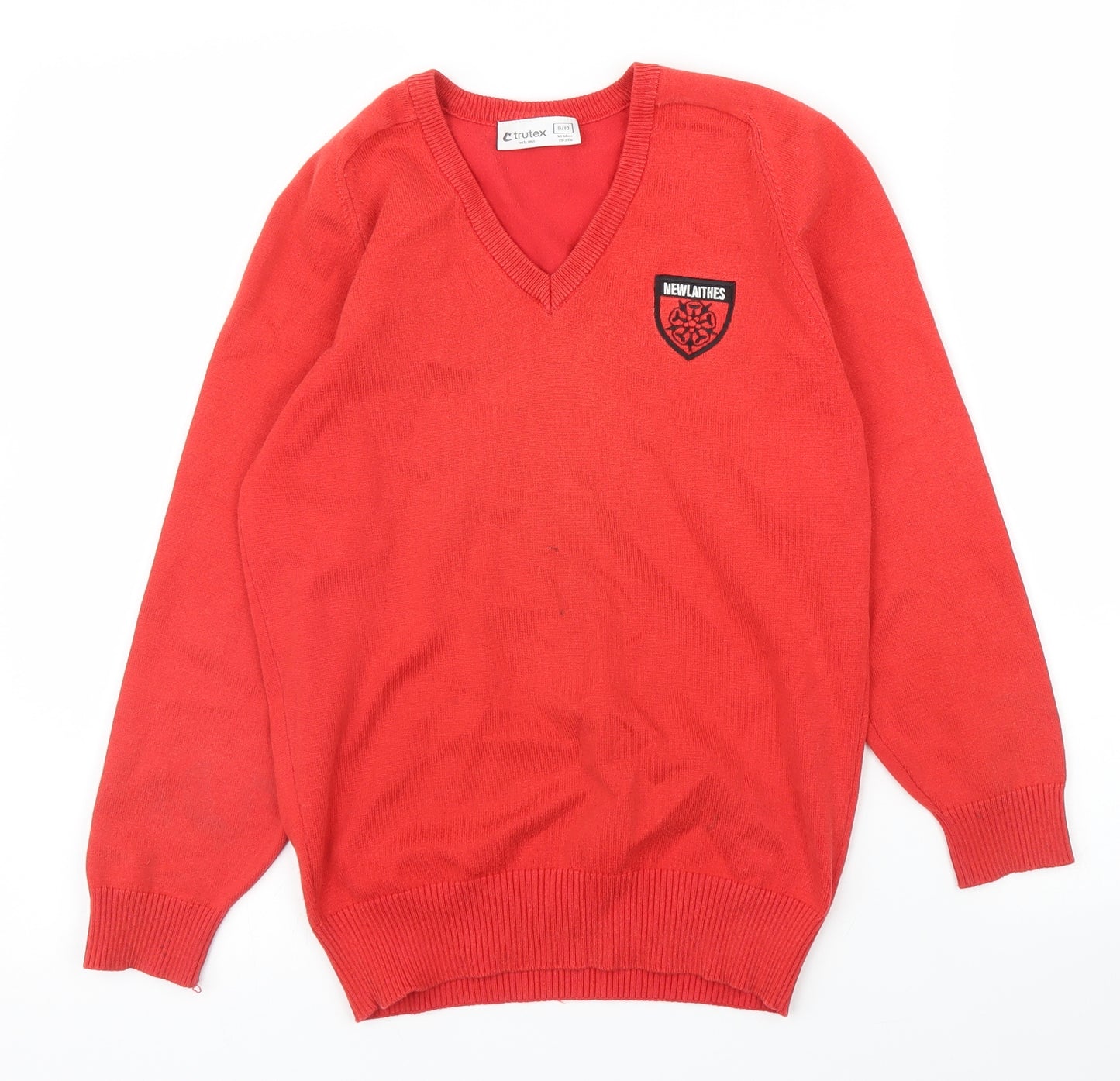Trutex Boys Red   Pullover Jumper Size 9 Years