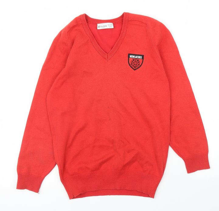 Trutex Boys Red   Pullover Jumper Size 9 Years