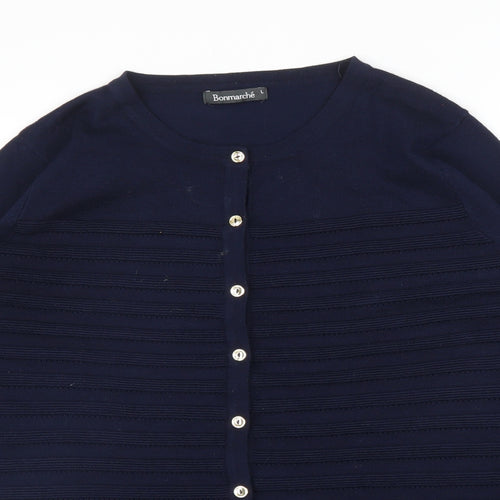 Bonmarché Womens Blue   Cardigan Jumper Size L